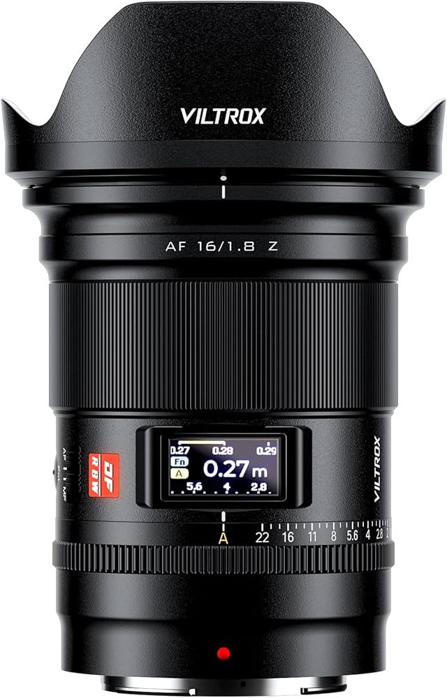 VILTROX Lente de Quadro Completo Af 16Mm F1.8 Z para Nikon Z-Mount