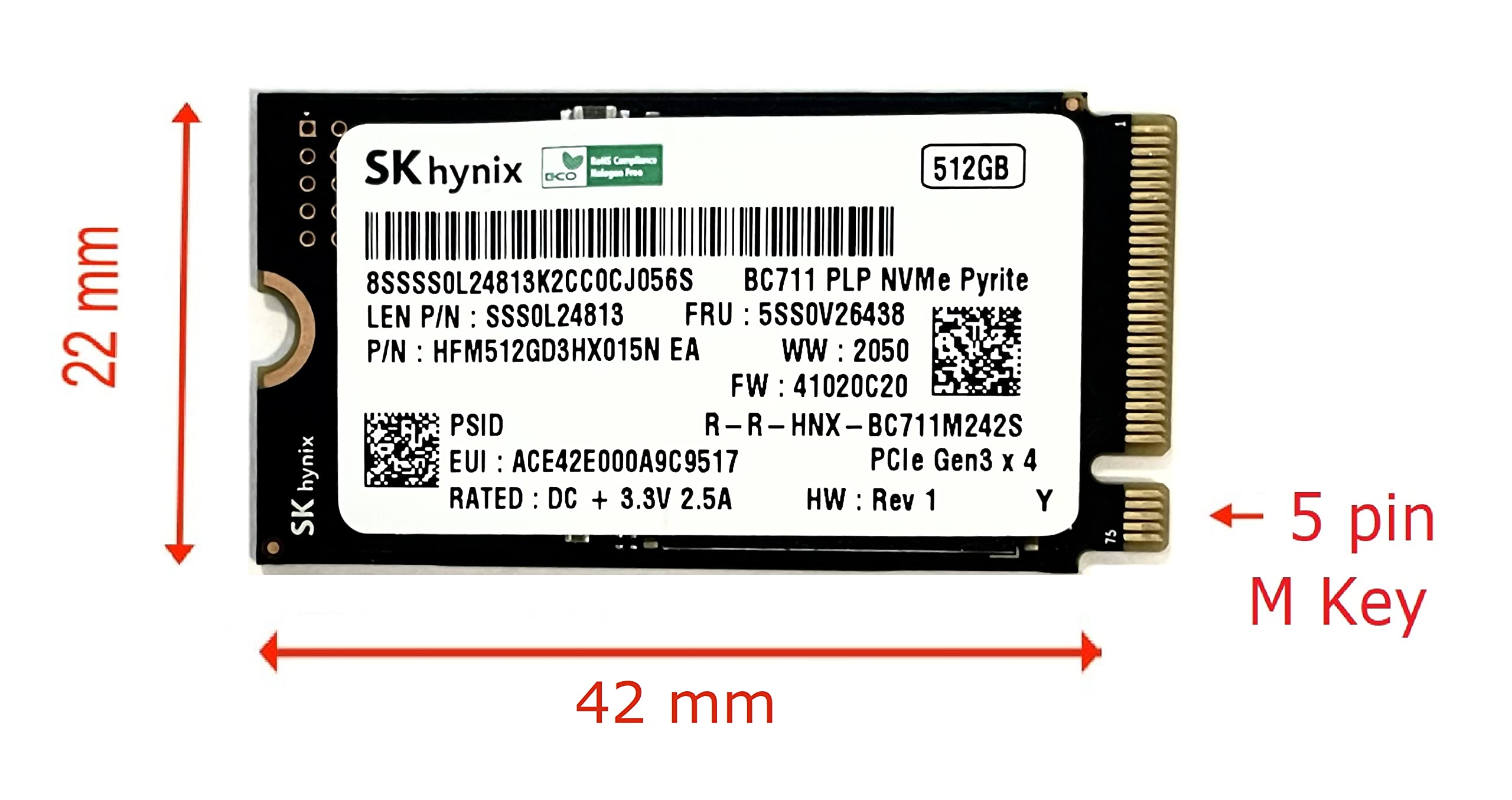 Amazon.com: Oemgenuine OEM SKHynixx 512GB M.2 PCI-e NVME Internal