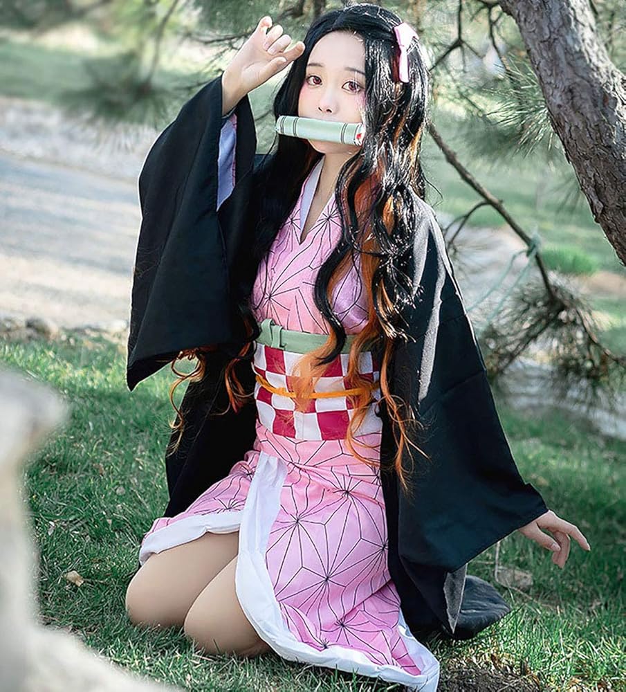 Amazon.co.jp: [milky time] ウィッグ付き ねずこ コスプレ 大人 衣装