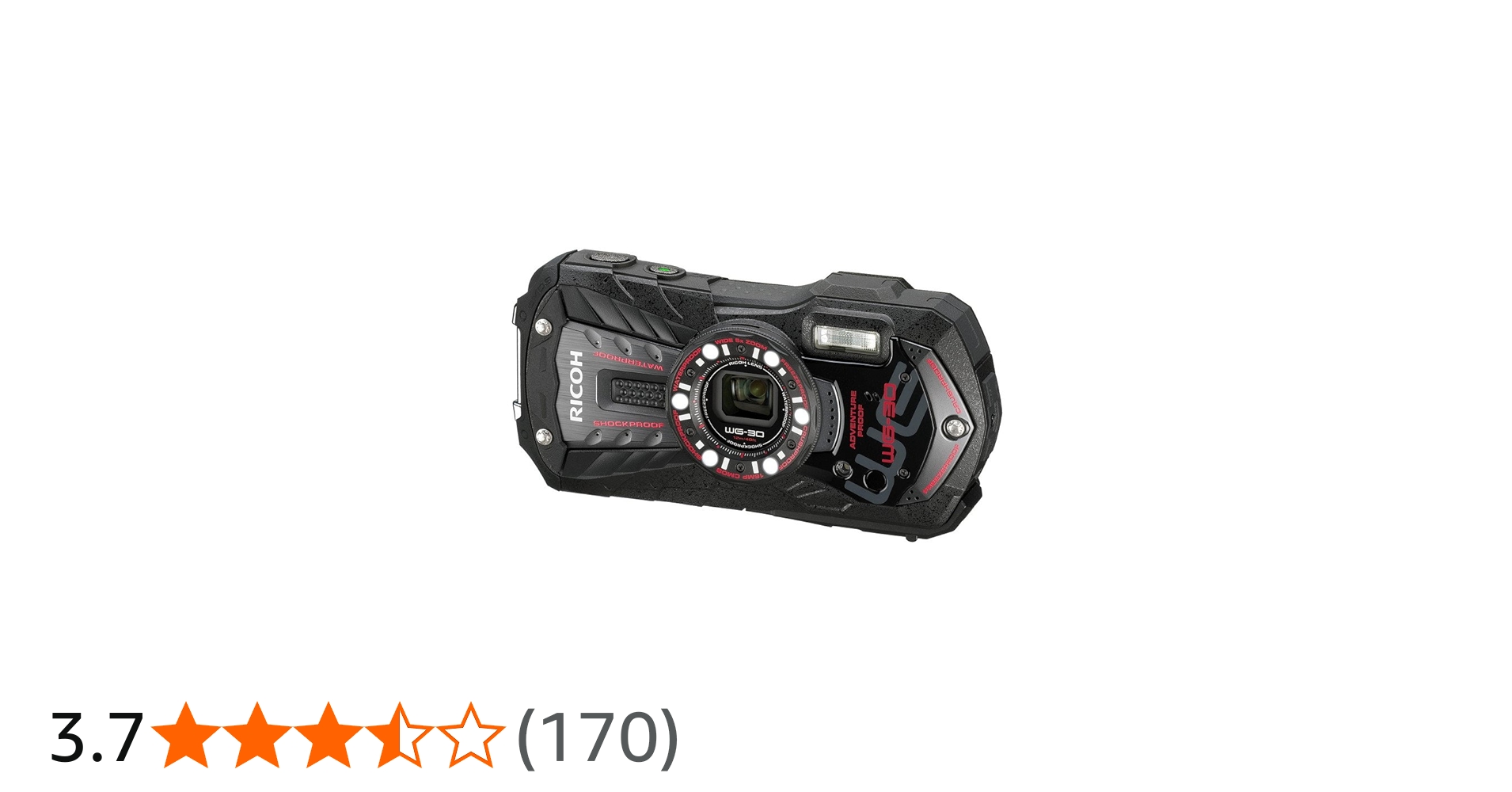 Amazon | RICOH 防水デジタルカメラ RICOH WG-30 エボニーブラック