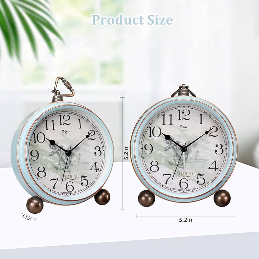 Amazon.com: Maxspace Vintage Alarm Clock, Silent Non Ticking Desk