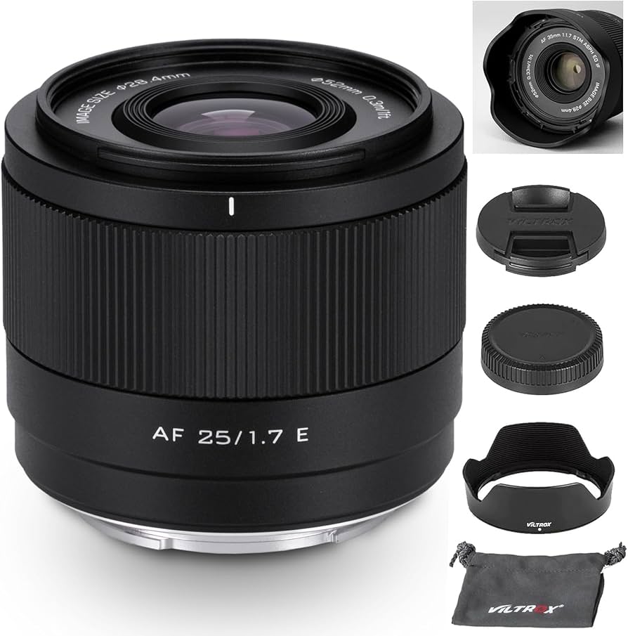 Amazon.com : VILTROX 25mm f1.7 E-Mount Large Aperture STM APS-C