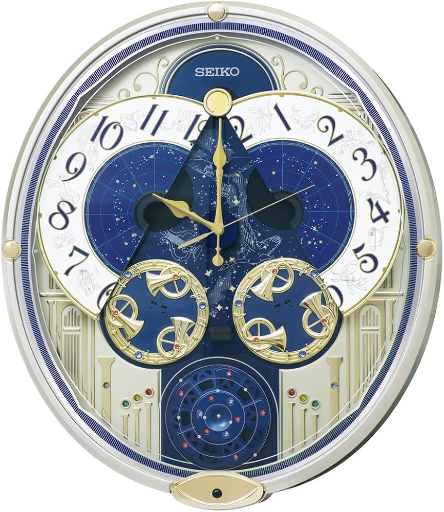 Amazon.com: Seiko RE582G Wall Clock, Karakuri Clock, Radio, Light