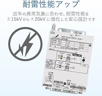 Amazon | DXアンテナ UHF・VLow・FMブースター 共同受信用 UHF利得35dB