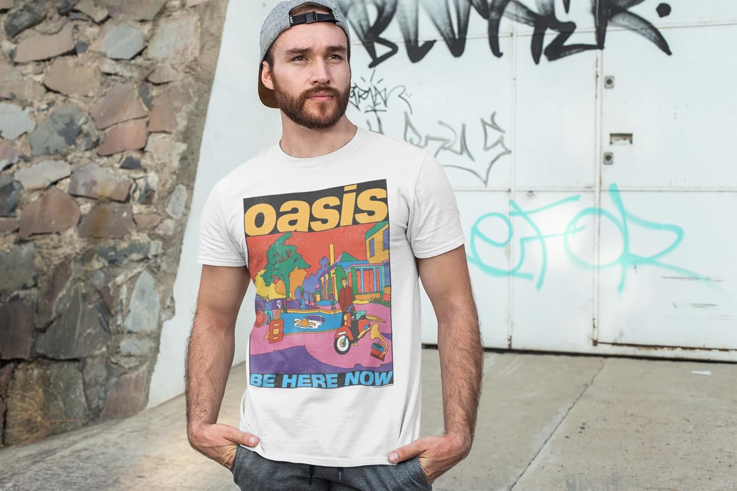 Amazon.com: Oasis Band T Shirt Be Here Now Adult White Short
