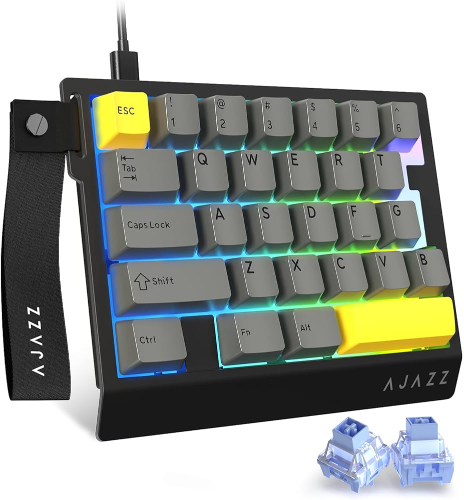 Amazon | AJAZZ AK029 片手ゲーミングキーボード メカニカルキーボード