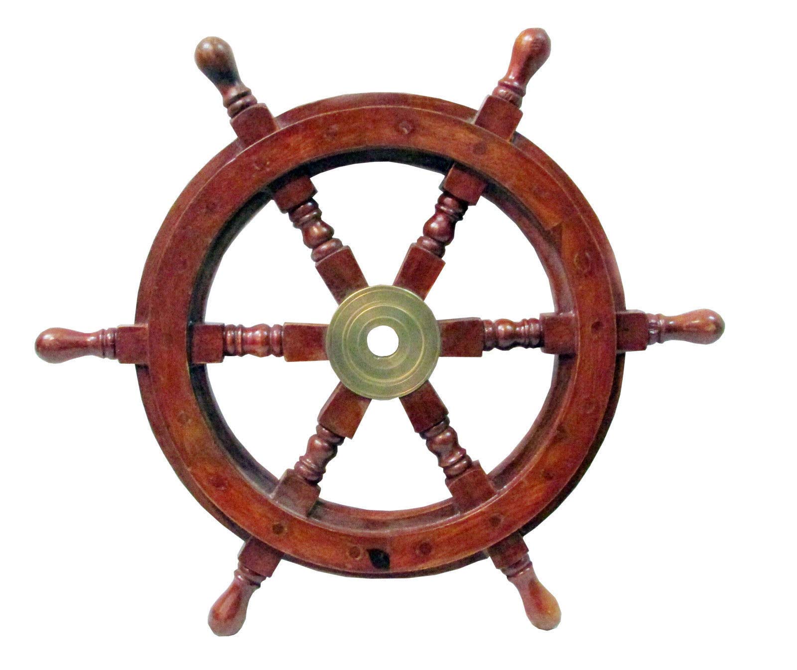 Amazon｜PIRU 装飾用舵輪はハンドルを含め幅約12インチ 船の車輪は木製
