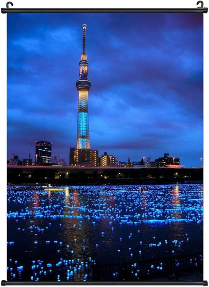 Amazon.co.jp: 東京スカイツリーの夜景 ポスター 壁掛け 掛け画