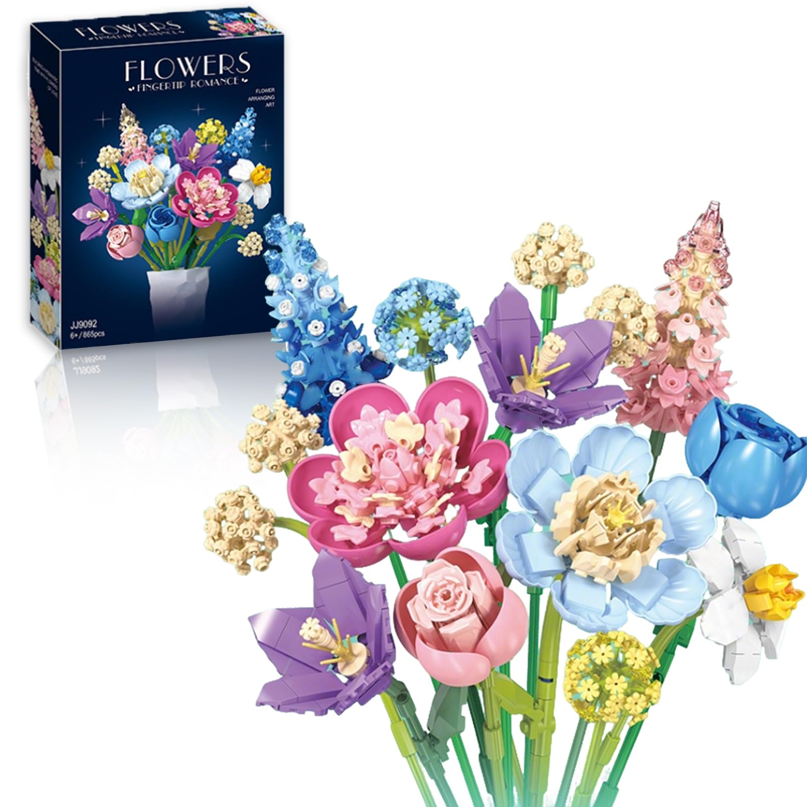 Flowers Building Set 865 PCS Flowers for Adults and Kids, DIY