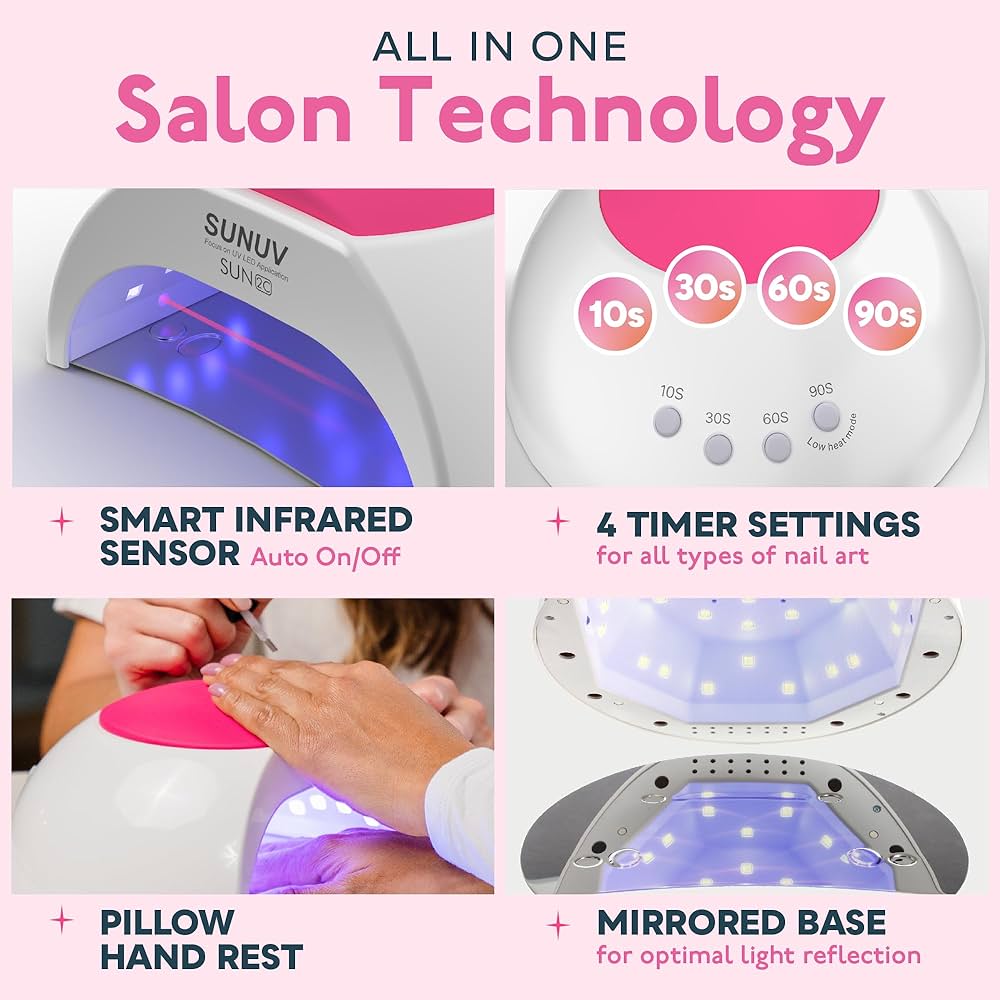 Amazon.com : SUNUV SUN2C UV Light for Nails, UV LED Nail Lamp with
