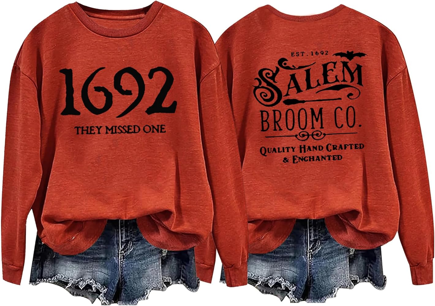 1692 They Missed One Halloween Shirts for Women Salem Witch Long