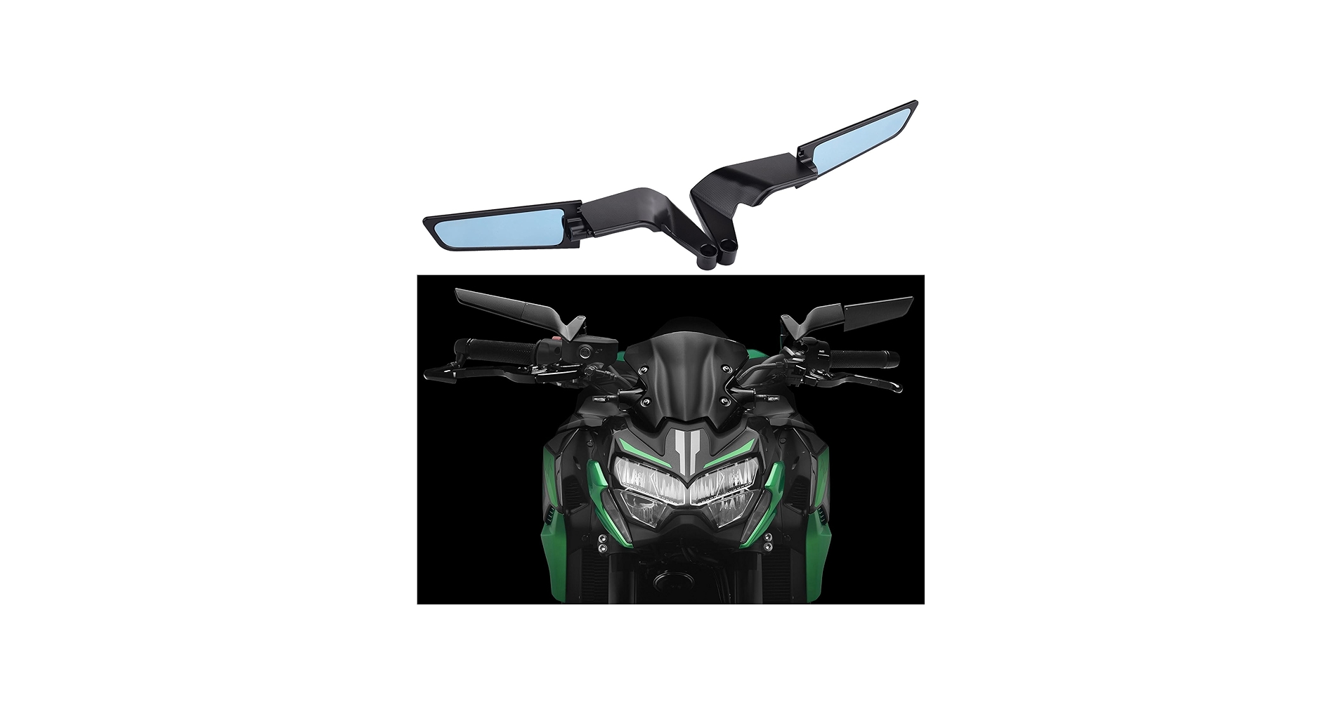 Amazon | バイク用ミラー「ステルス」翼型 対応車種 カワサキ Z650