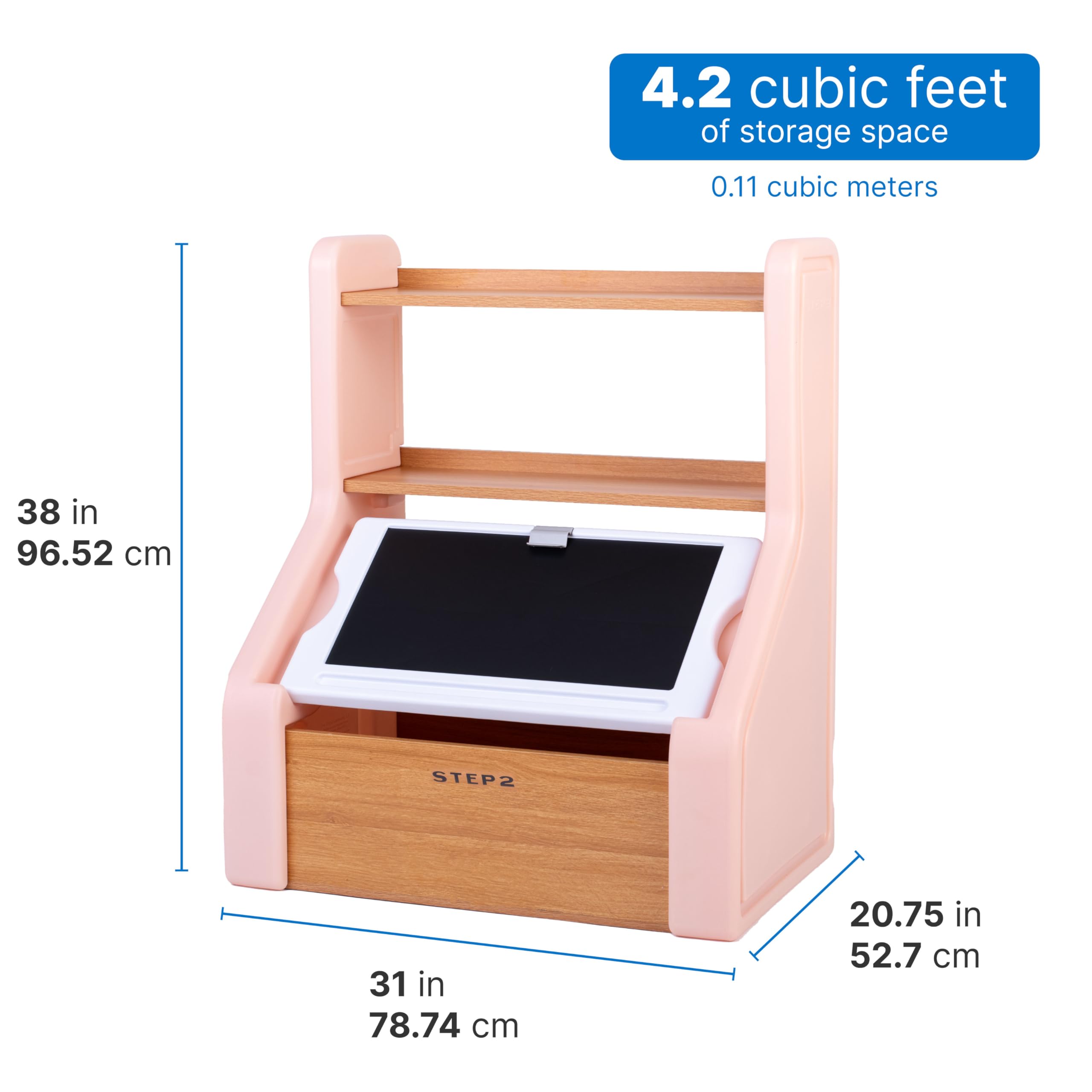 Amazon.com: Step2 Harmony Toy Storage Box, Wood and Plastic