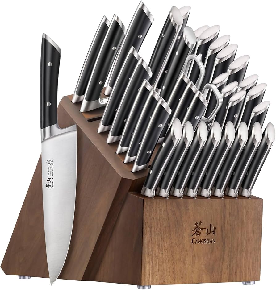 Amazon.com: Cangshan OLYMPUS Series 36-Piece Block Set, Forged