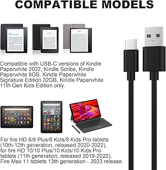 Amazon.co.jp: USB Type C 充電ケーブル Kindle Paperwhite 2022