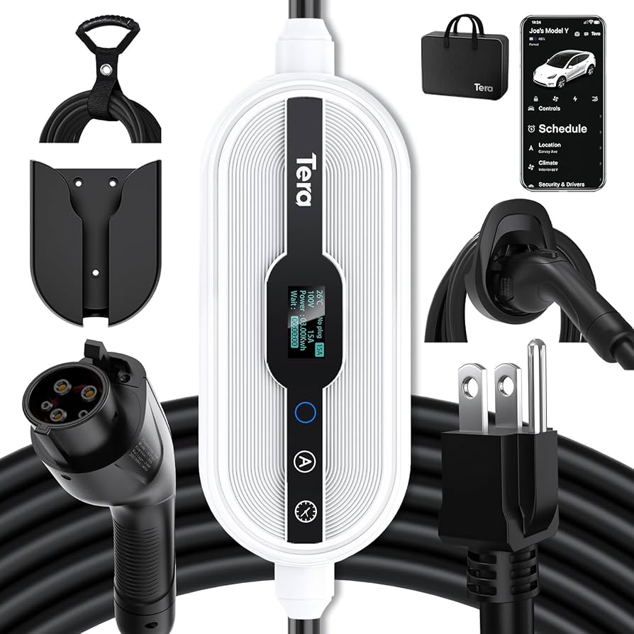 EV充電ケーブル テスラ J1772 セット 200v 100v 可能 EV充電ケーブル