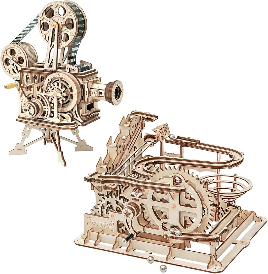 Amazon.com: ROKR Wooden Puzzles Marble Run Mechanical Model Kit