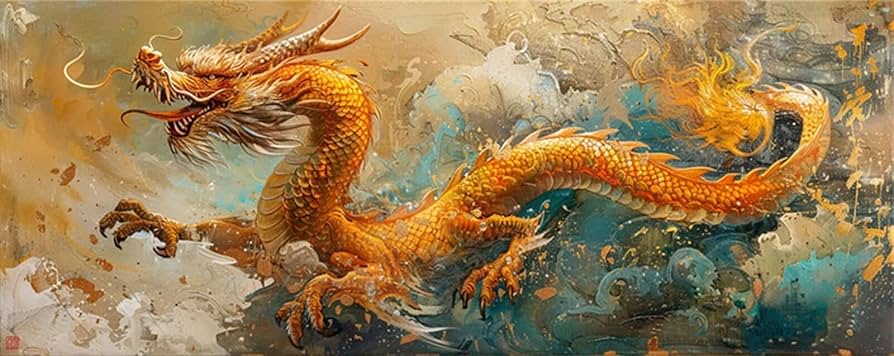 Amazon | ダイヤモンドアート 龍 80x30cm ダイヤモンドアート キット