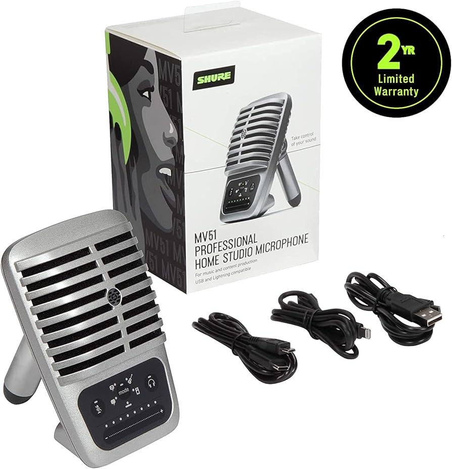 Amazon.co.jp: Shure MV51 デジタル大型ダイアフラムコンデンサー