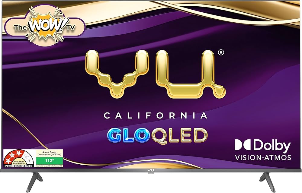 Vu 108cm (43 inches) GloQLED Series 4K QLED Smart Google TV