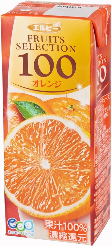 Amazon.co.jp: エルビー フルーツセレクション オレンジ100 200ml×24本