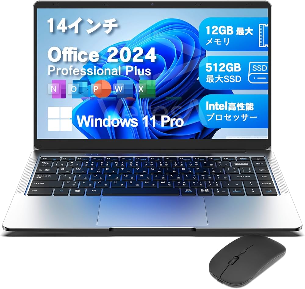Amazon.co.jp: VETESA ノートパソコン office2024搭載 Windows11 Pro