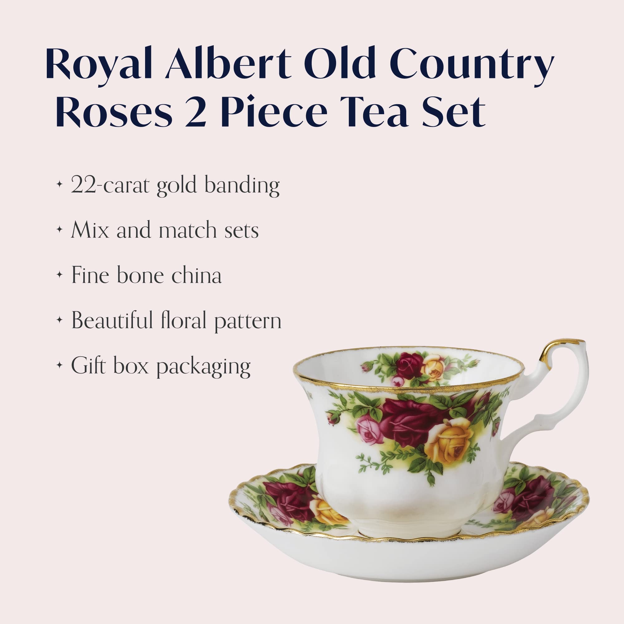 Amazon.com | Royal Albert Old Country Roses Teacup & Saucer Set