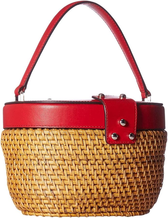Amazon | [ケイトスペード] バッグ かごバッグ 赤 ショルダー バイ