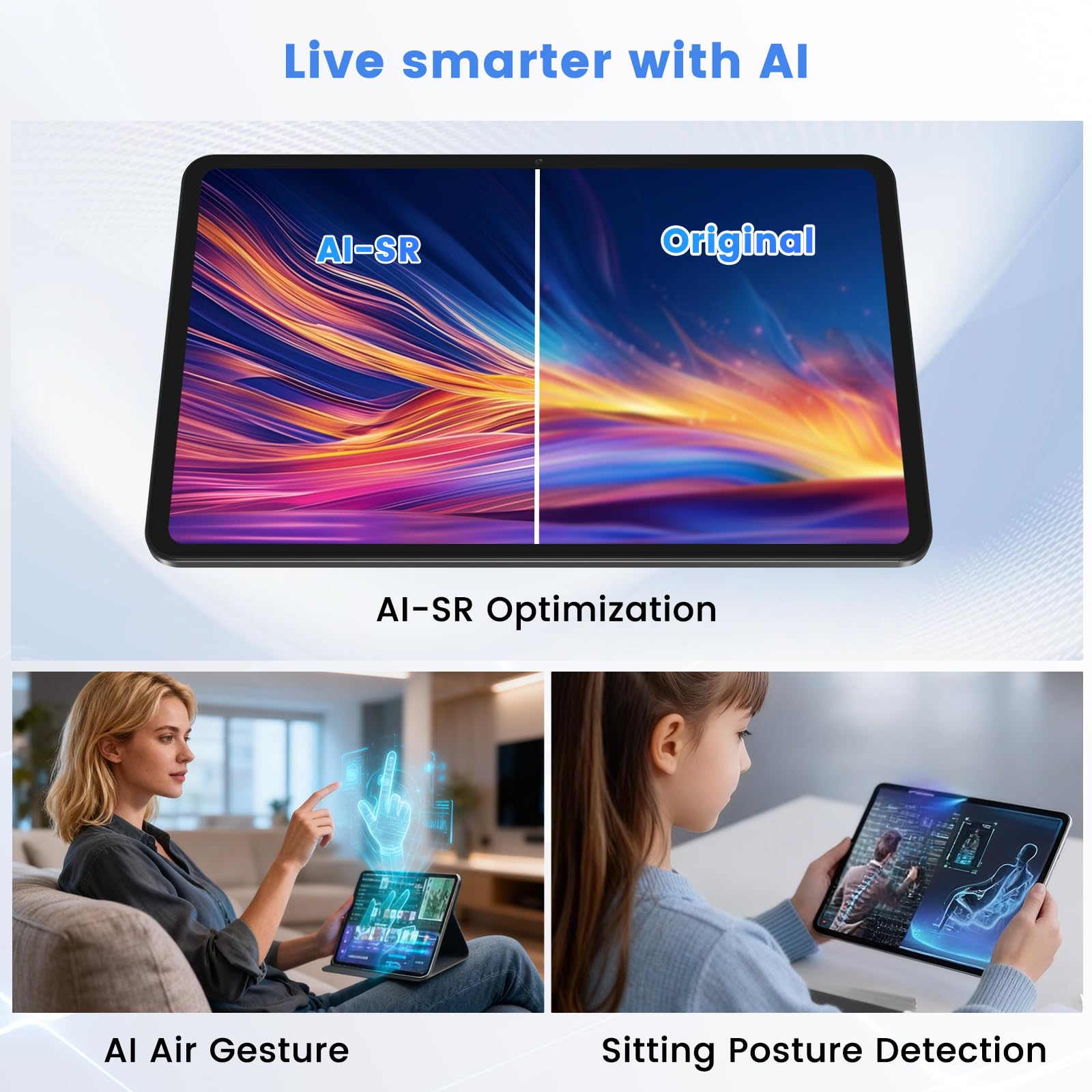 Amazon.com : Tablet, Android 15 Tablet, 20GB RAM 128GB ROM 1TB