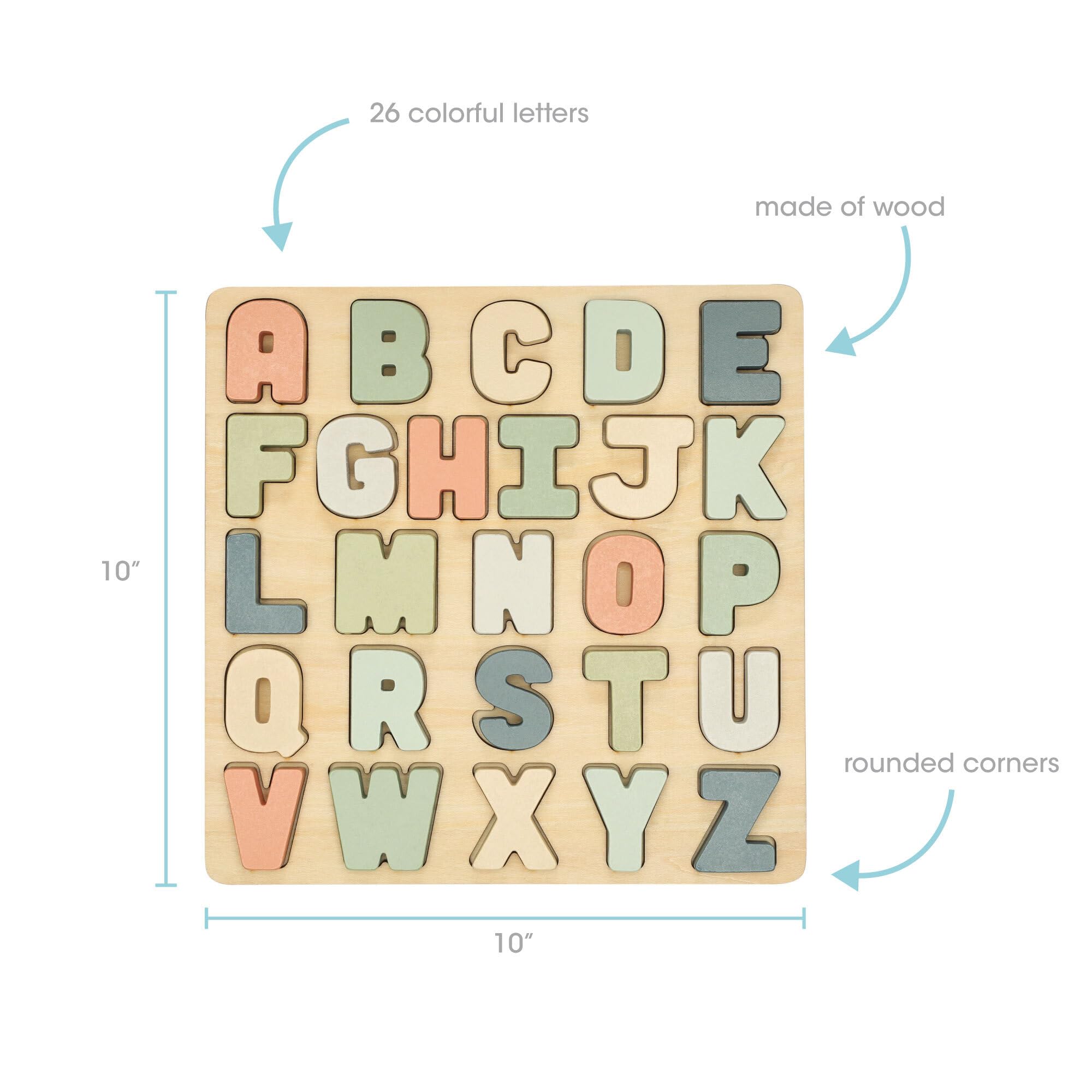 Amazon.com : Pearhead Wooden Alphabet Puzzle, ABC Learning Toy for