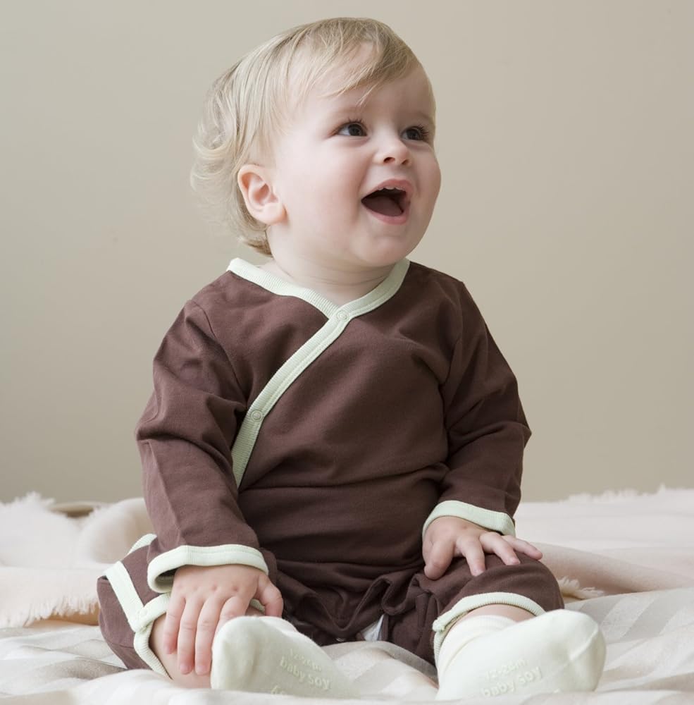 Amazon.com: Babysoy Newborn Baby Unisex Kimono Side Snap Long