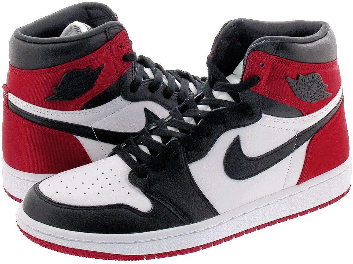 Amazon | [ナイキ] WMNS AIR JORDAN 1 RETRO HIGH SATIN BLACK/WHITE