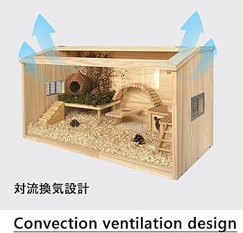 Amazon.co.jp: 木製 飼育ケージ ハムスター ケージ 木製 アクリル 透明