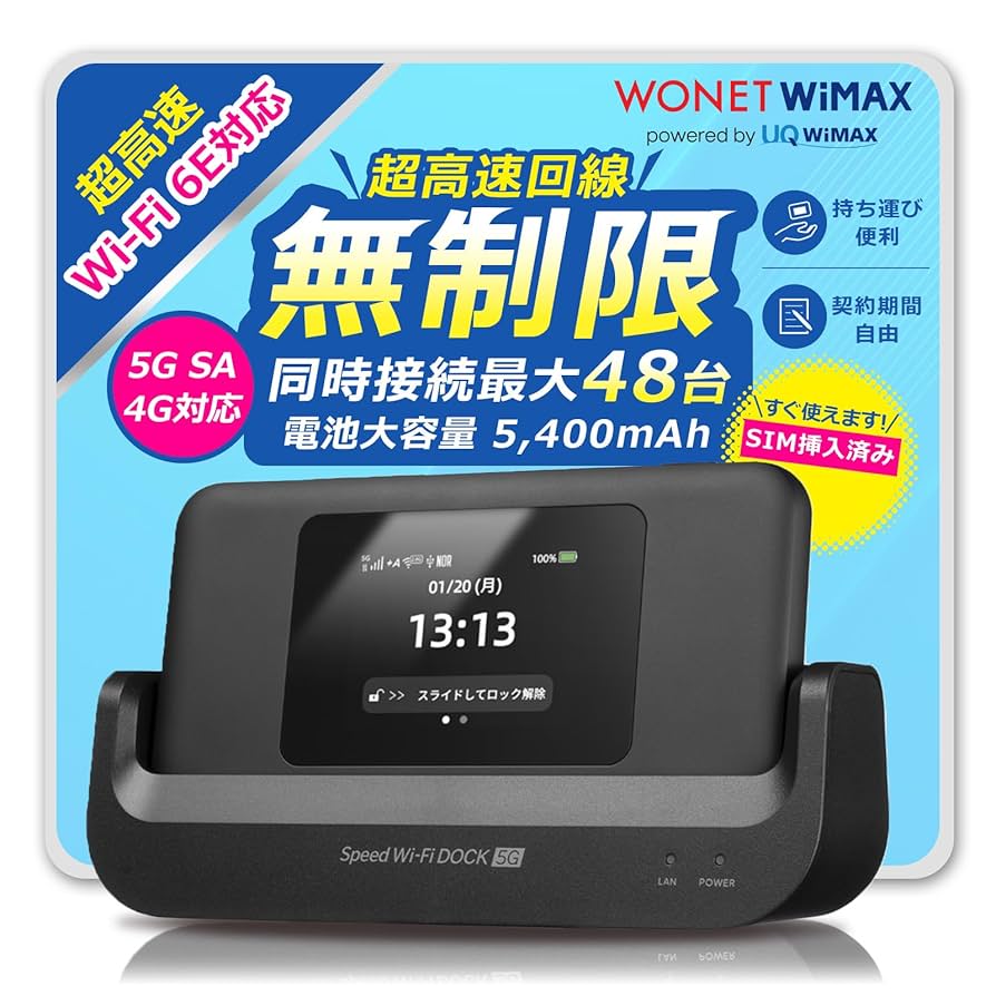 ルーター・ネットワーク機器 WiMAX Speed Wi-Fi DOCK 5G01 ルーター