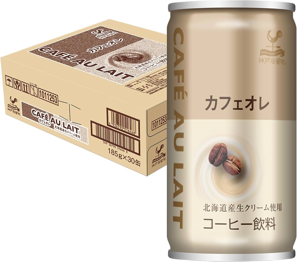 Amazon.co.jp: Kobe Kyoryuchi Cafe au Lait Cans 185g (6.5 oz) x 30