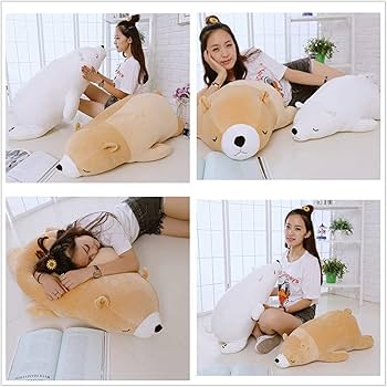 Amazon.co.jp: シロクマ 抱き枕 プレミアム ねむねむ くま とろける