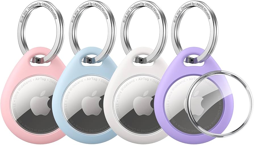 Amazon.co.jp: 【4枚入】 UNBREAKcable AirTag ケース アップル