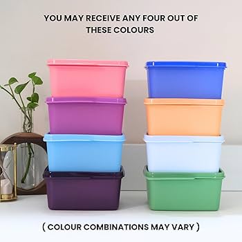 Amazon.com: Tupperware Keep Tab Plastic Container Set, 500Ml, Set