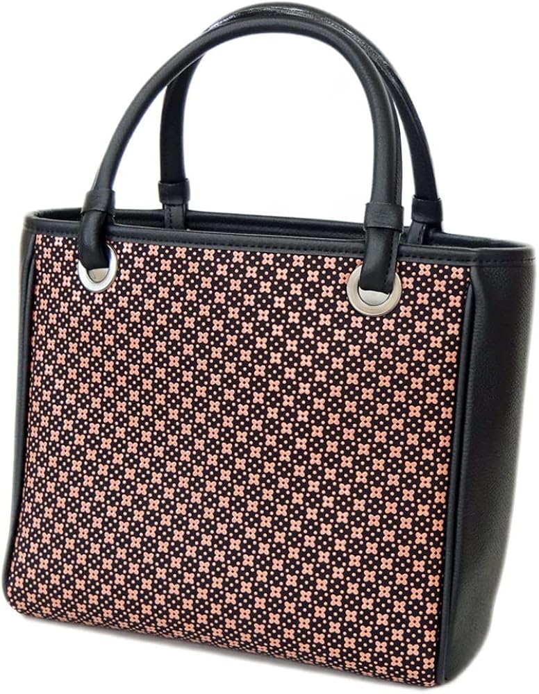 Amazon | 印傳屋(INDEN-YA) 印伝 ハンドバッグ 手提げ 6317 花格子[黒