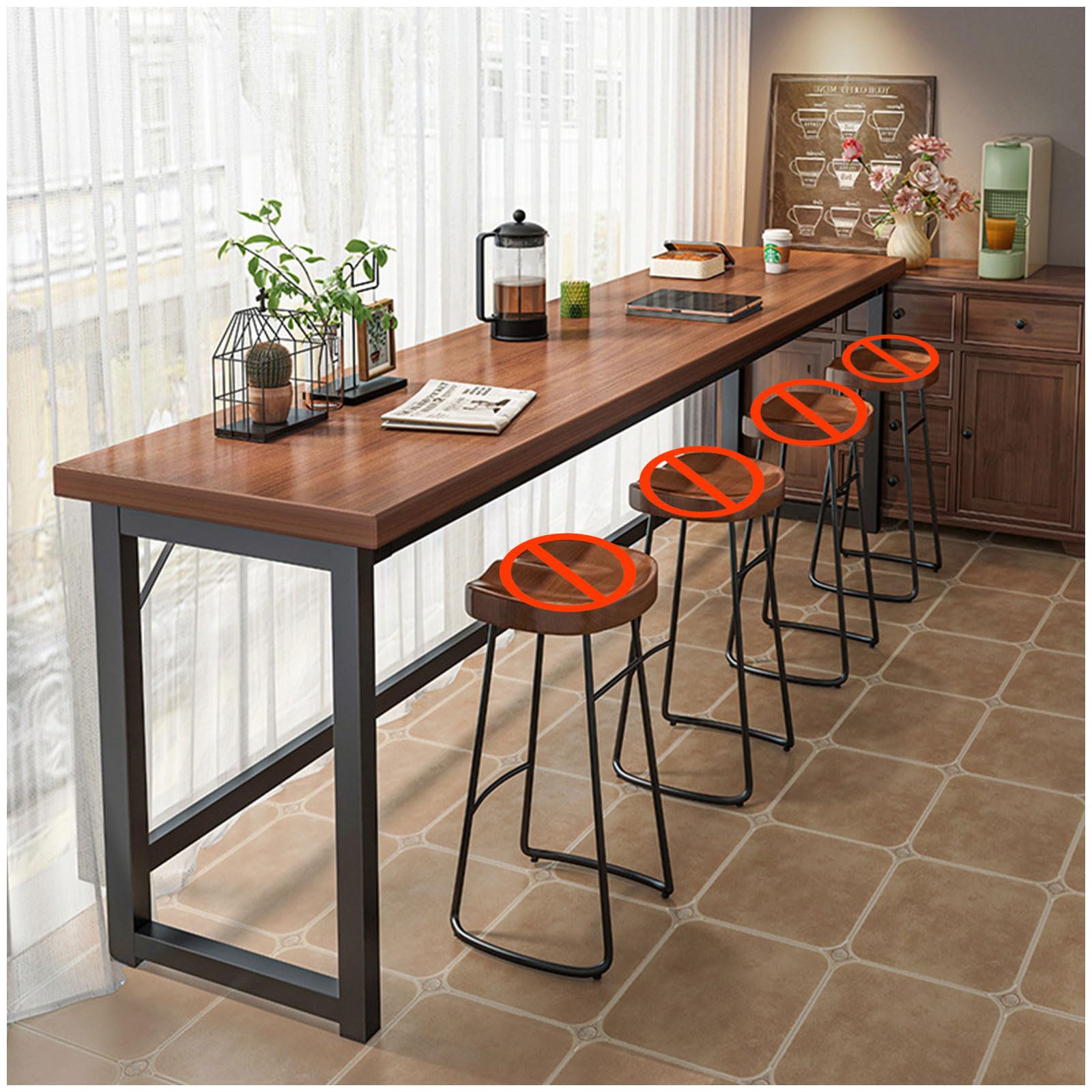 Amazon｜Dnowegas ハイカウンターテーブル 180cm カウンターテーブル