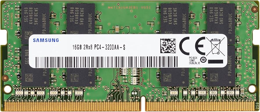 Samsung 16GB DDR4 3200MHz PC4-25600 (PC4-3200AA) CL22 SODIMM 2Rx8