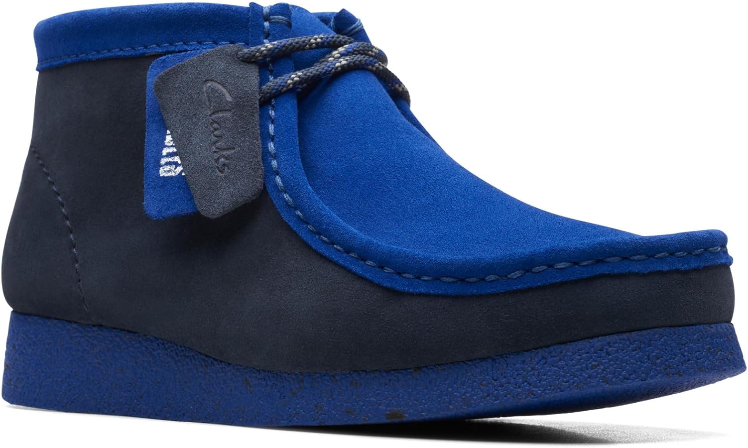 Amazon | Clarks メンズ ワラビー Evo ブーツ ネイビー コンビ