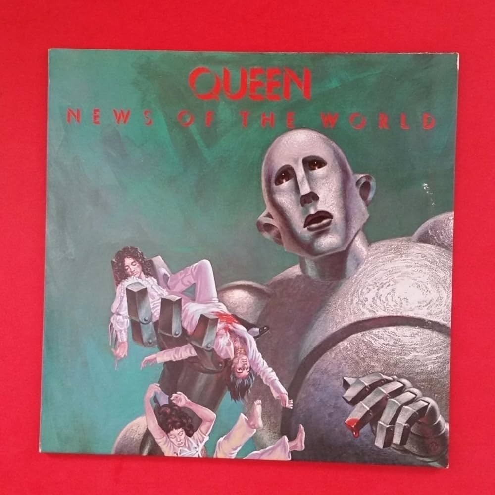 QUEEN News Of THe World LP Vinyl VG++ Cover VG+ Sleeve 1976 6E 112