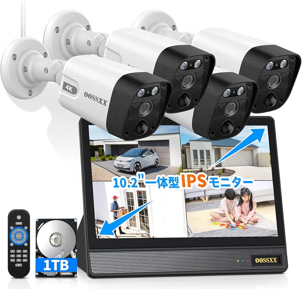 Amazon.co.jp: 【双方向通話・130°超広角・4K800万画素】 OOSSXX 有線