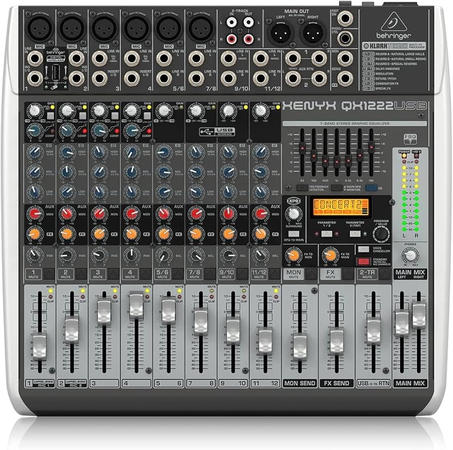 Amazon.com: Behringer XENYX QX1222USB Premium 16-Input 2/2-Bus