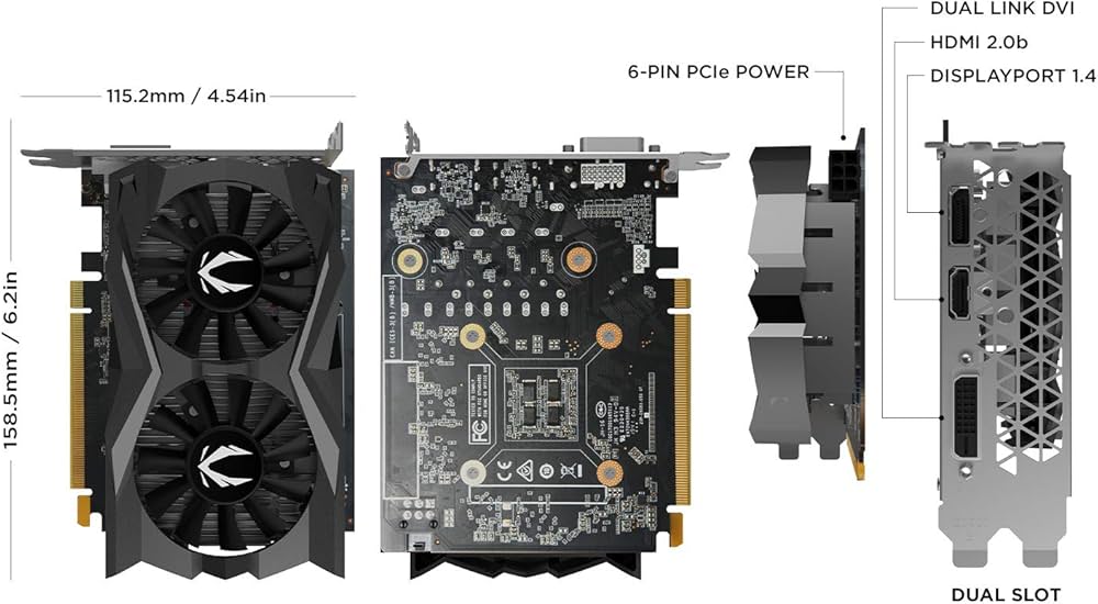 Amazon | ZOTAC Gaming GeForce GTX 1650 スーパーツインファン 4GB