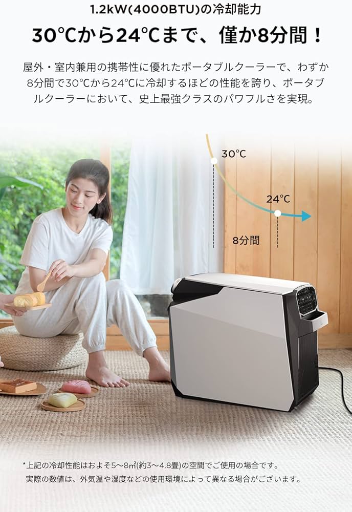 Amazon.co.jp: EcoFlow Wave ポータブルクーラー スポットエアコン