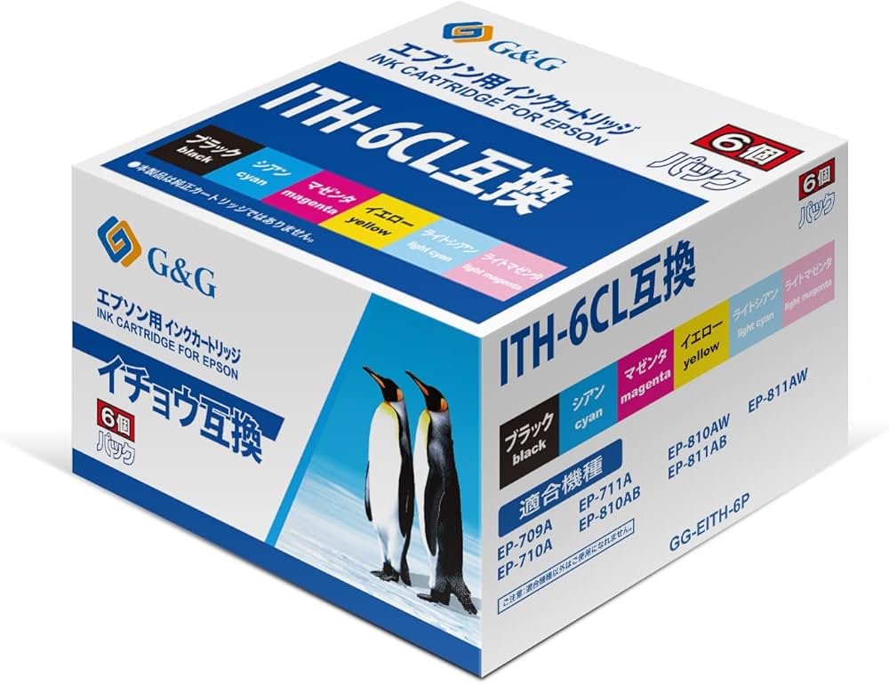 Amazon.co.jp: G&G インクカートリッジ ＜EPSON(エプソン) ITH-6CL互換