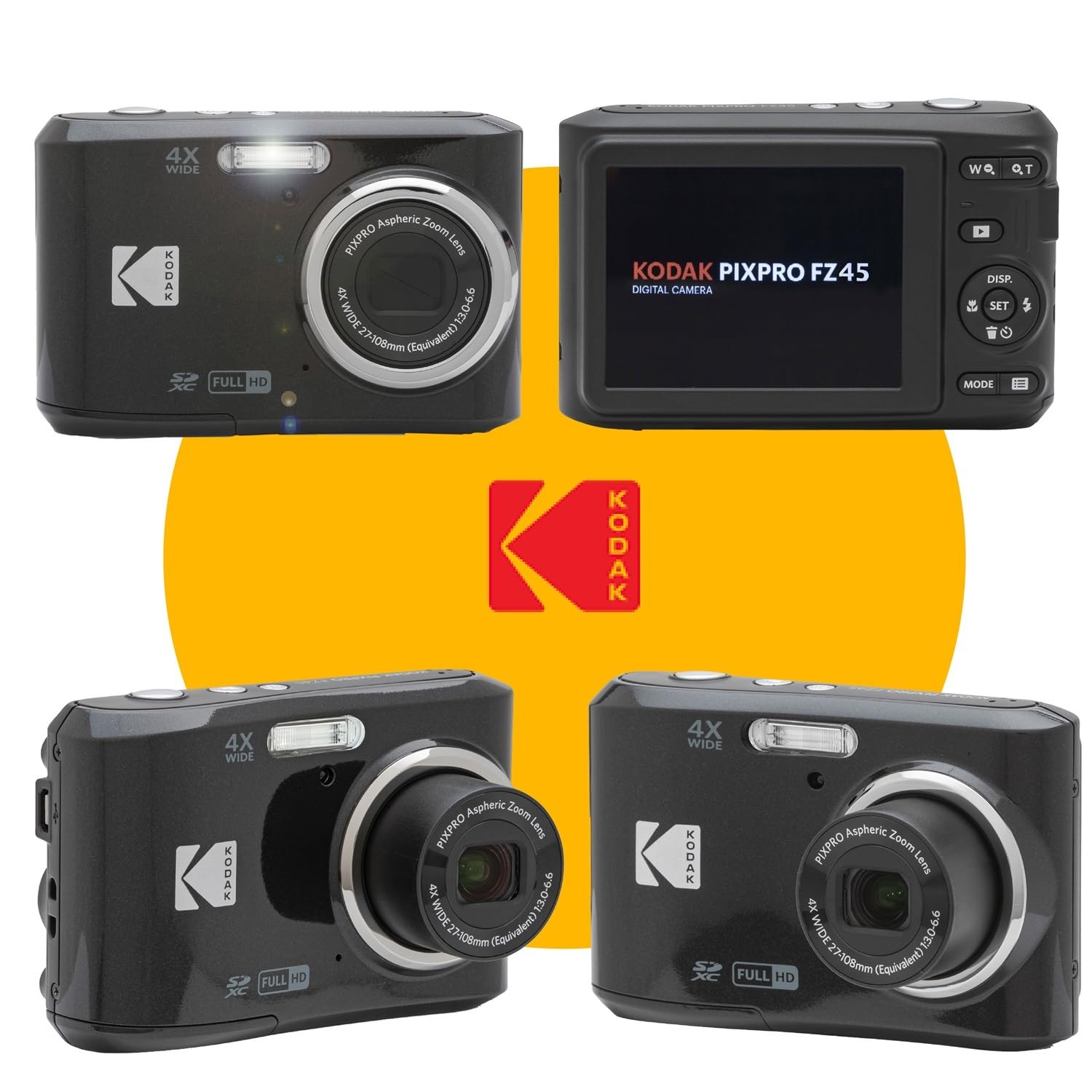 Amazon | Kodak (コダック) PIXPRO FZ45 デジタルカメラ 32GB メモリー