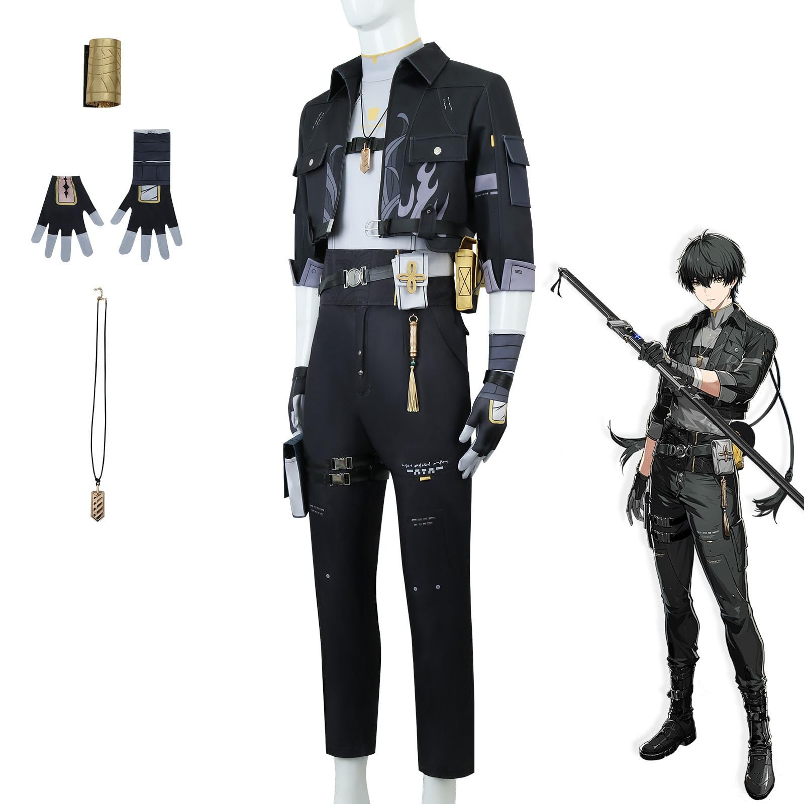 Amazon | [SDCADQ]鳴潮 漂泊者 コスプレ衣装 ウィッグ付き 男主人公